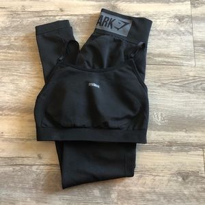 Gymshark Black HighWaisted Flex Set Leggings/Bra
